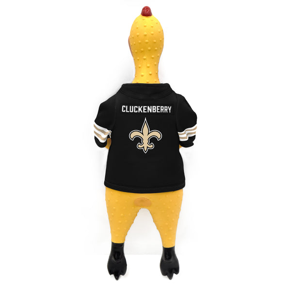 Littlearth New Orleans Saints Rubber Chicken Pet Toy