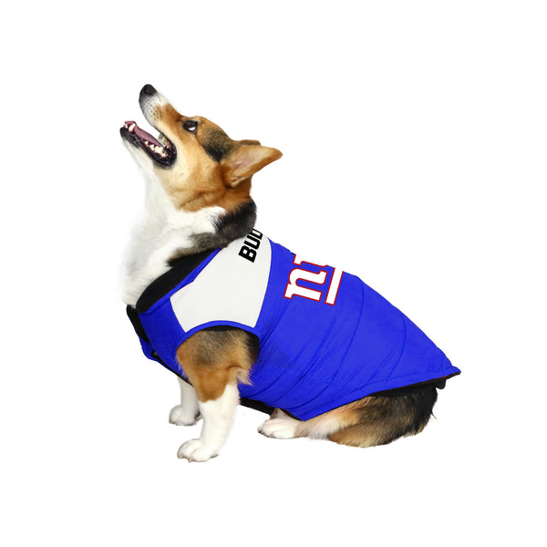 Littlearth New York Giants Custom Pet Parka Puff Vest