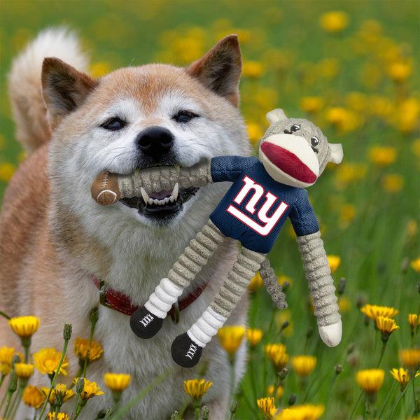 Littlearth New York Giants Team Sock Monkey Pet Toy