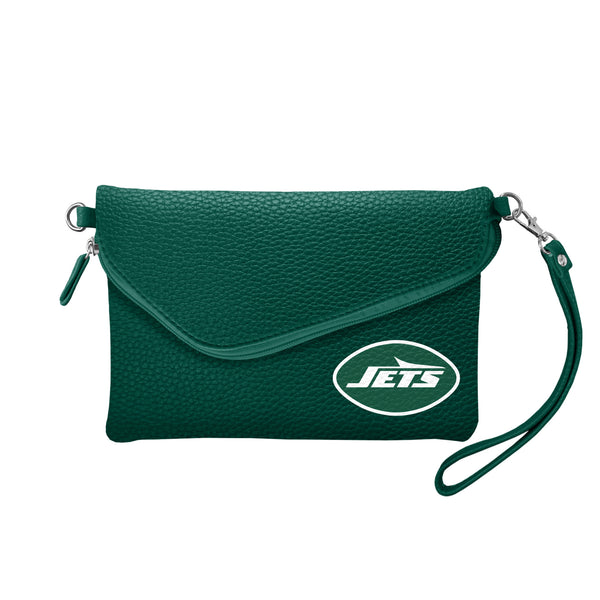 littlearth New York Jets Fold Over Crossbody Pebble