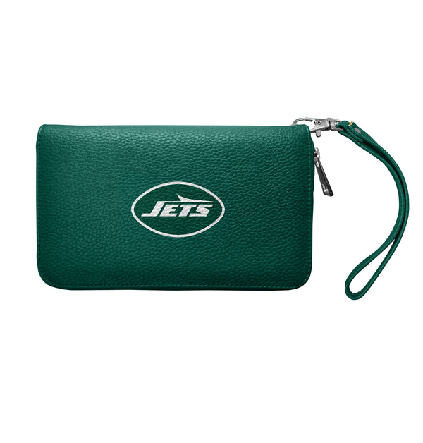 littlearth New York Jets Zip Organizer Wallet Pebble
