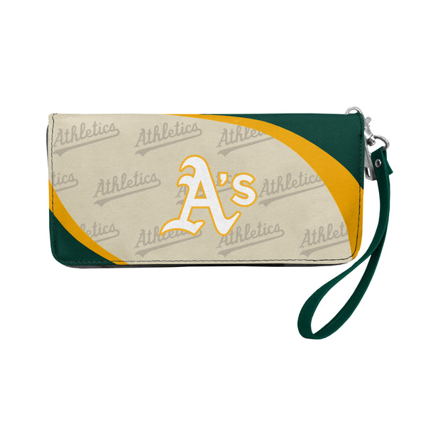 littlearth Oakland Athletics Curve Zip Organizer Wallet