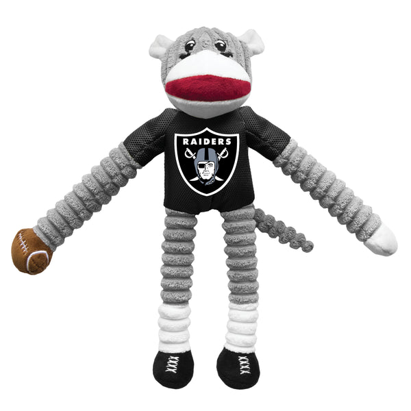 littlearth Oakland Raiders Team Sock Monkey Pet Toy