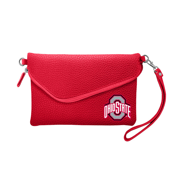 littlearth Ohio State University Fold Over Crossbody Pebble