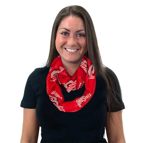 Littlearth Ohio State University Sheer Infinity Scarf