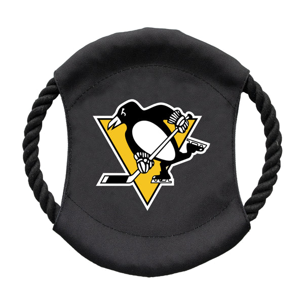 littlearth Pittsburgh Penguins Team Flying Disc Pet Toy