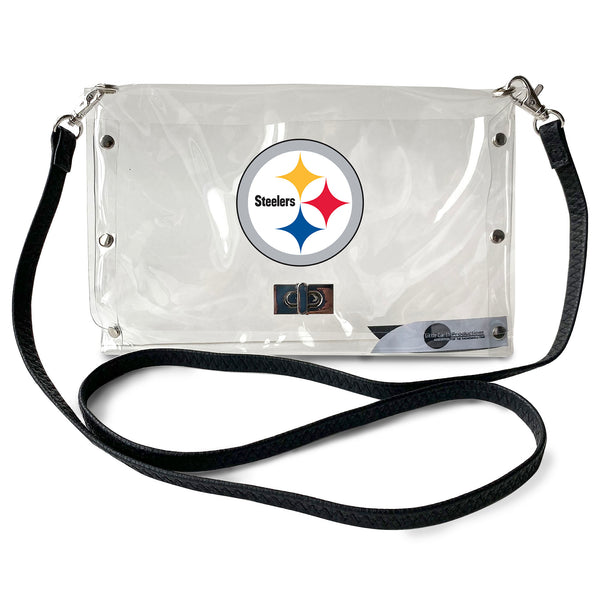 littlearth Pittsburgh Steelers Clear Envelope Purse