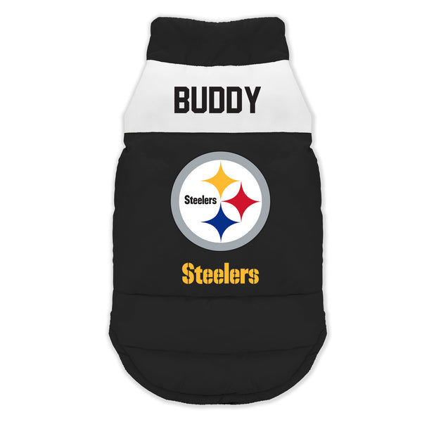 littlearth Pittsburgh Steelers Custom Pet Parka Puff Vest