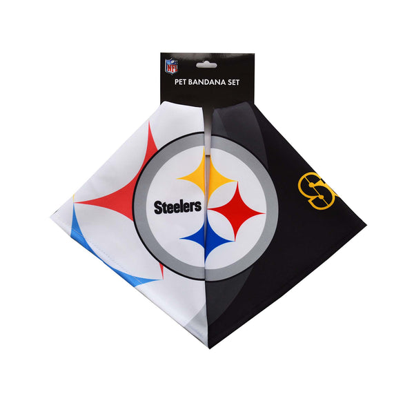 Littlearth Pittsburgh Steelers Home And Away Pet Bandana Set