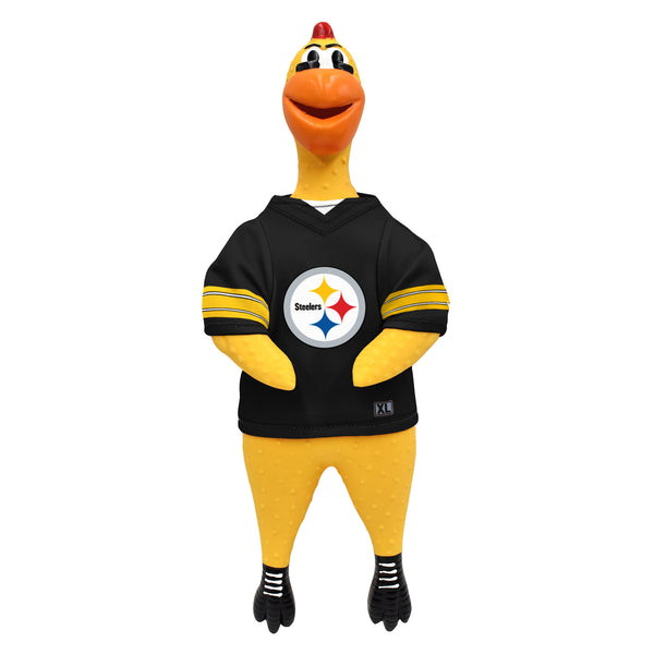 littlearth Pittsburgh Steelers Rubber Chicken Pet Toy