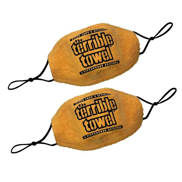 littlearth Pittsburgh Steelers Terrible Towel Face Mask 2-Pack