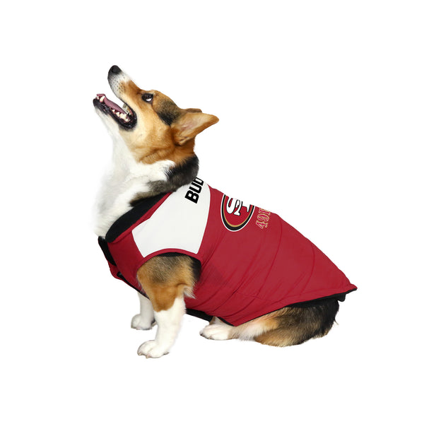 Littlearth San Francisco 49ers Custom Pet Parka Puff Vest