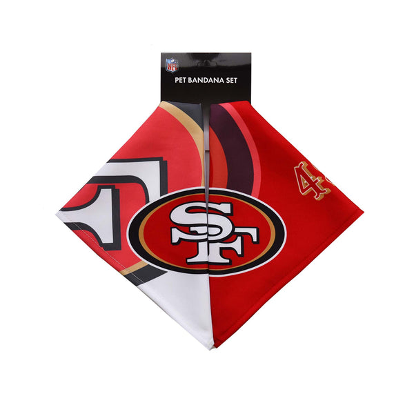 Littlearth San Francisco 49ers Home And Away Pet Bandana Set