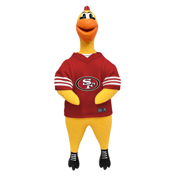 littlearth San Francisco 49ers Rubber Chicken Pet Toy