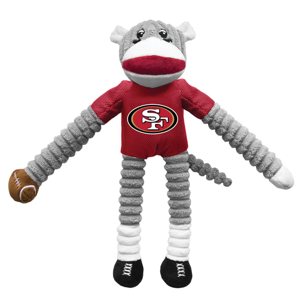littlearth San Francisco 49ers Team Sock Monkey Pet Toy
