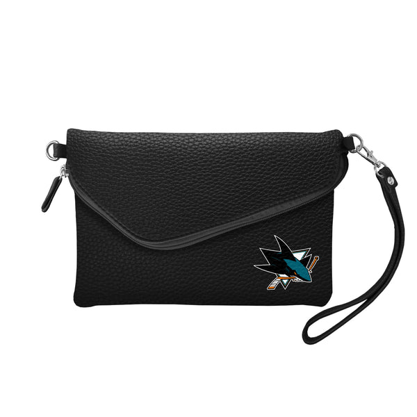 littlearth San Jose Sharks Fold Over Crossbody Pebble