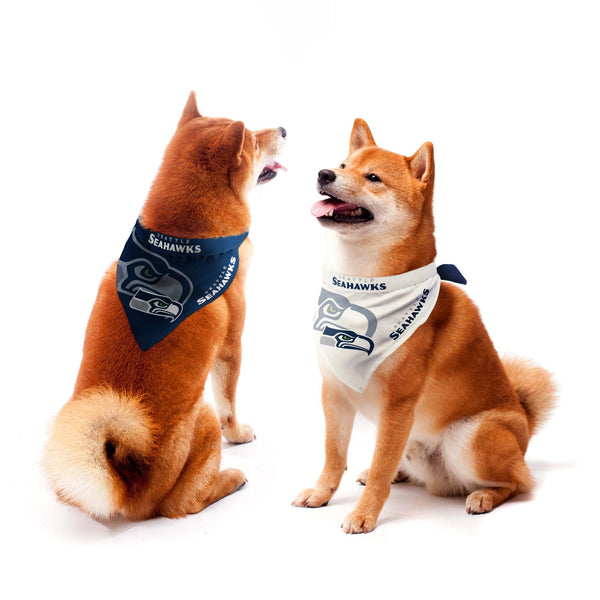 littlearth Seattle Seahawks Home and Away Pet Bandana Set