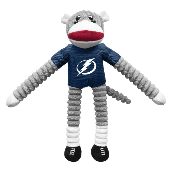 littlearth Tampa Bay Lightning Team Sock Monkey Pet Toy