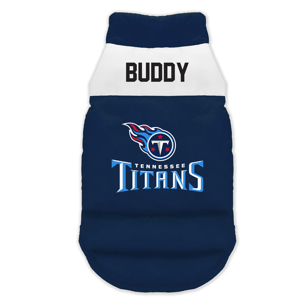 littlearth Tennessee Titans Custom Pet Parka Puff Vest