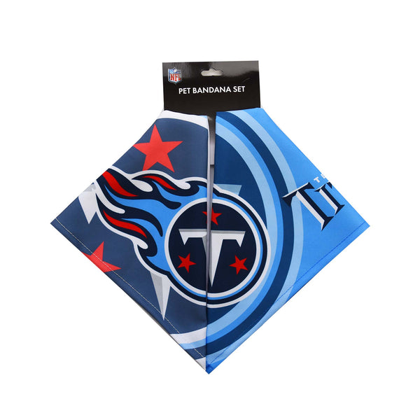 Littlearth Tennessee Titans Home And Away Pet Bandana Set