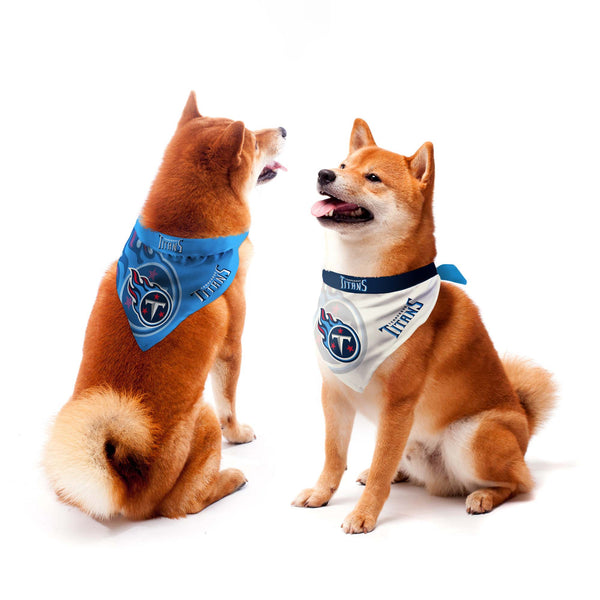 littlearth Tennessee Titans Home and Away Pet Bandana Set