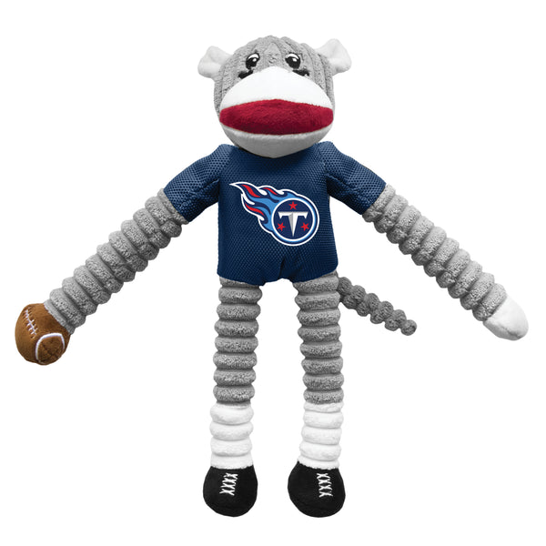 littlearth Tennessee Titans Team Sock Monkey Pet Toy