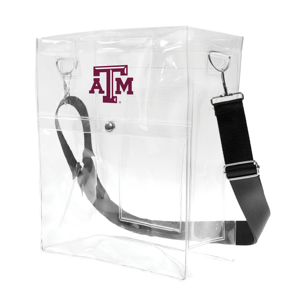 littlearth Texas A & M University Clear Ticket Satchel