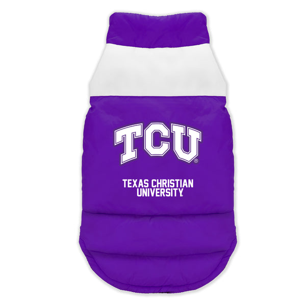 littlearth Texas Christian University Pet Parka Puff Vest