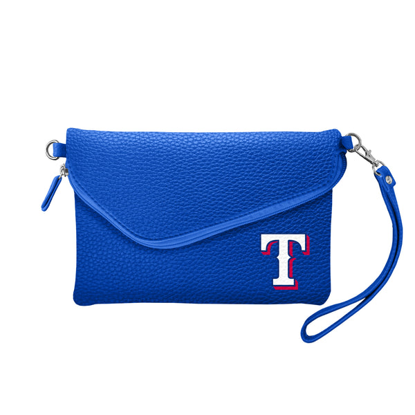 littlearth Texas Rangers Fold Over Crossbody Pebble