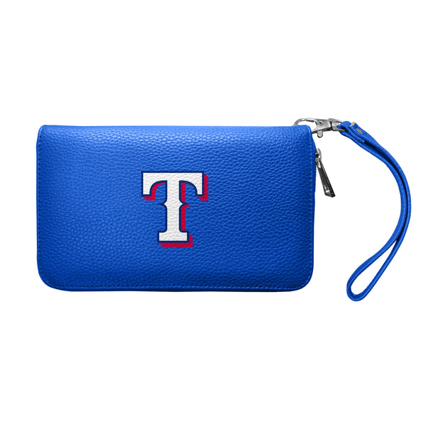 littlearth Texas Rangers Zip Organizer Wallet Pebble