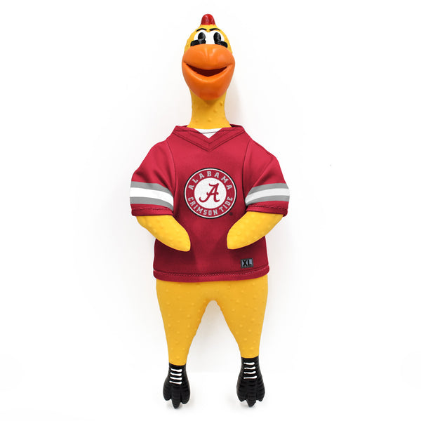 littlearth University of Alabama Rubber Chicken Pet Toy