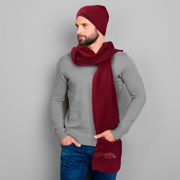 Littlearth University Of Arkansas Jimmy Bean 4 In 1 Scarf