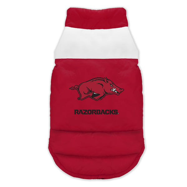 littlearth University of Arkansas Pet Parka Puff Vest