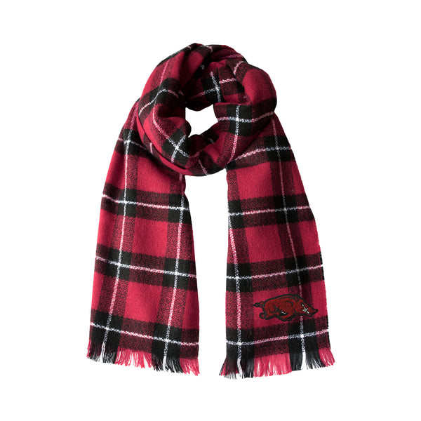 littlearth University of Arkansas Plaid Blanket Scarf