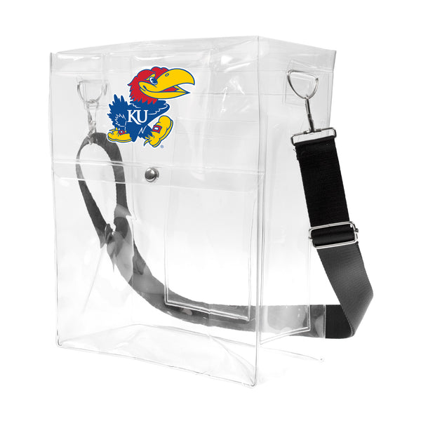 littlearth University of Kansas Clear Ticket Satchel