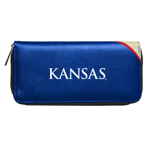 Littlearth University Of Kansas Curve Zip Organizer Wallet