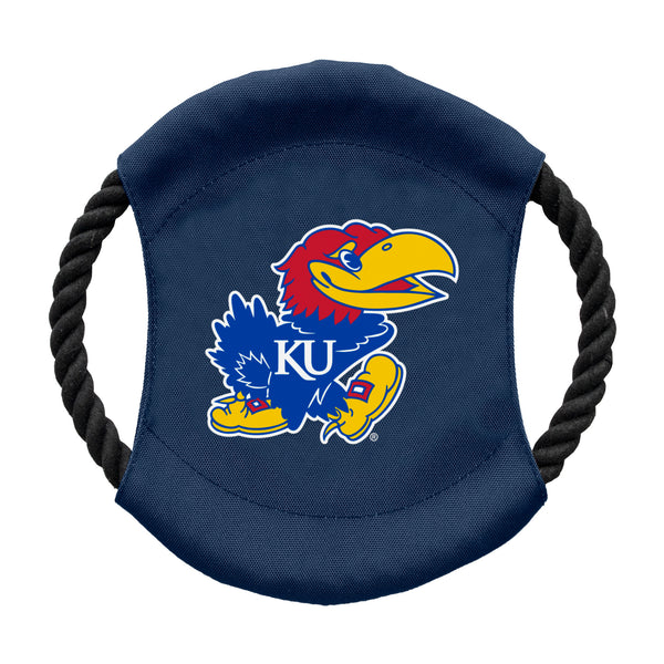 littlearth University of Kansas Team Flying Disc Pet Toy
