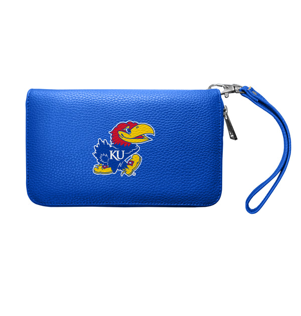 littlearth University of Kansas Zip Organizer Wallet Pebble