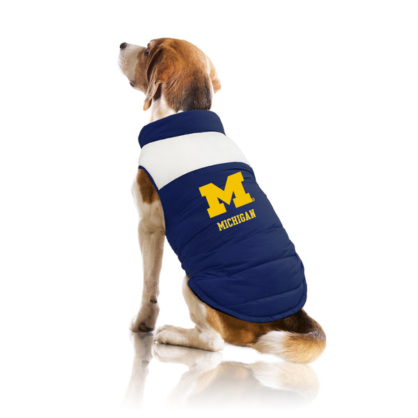 Littlearth University Of Michigan Pet Parka Puff Vest