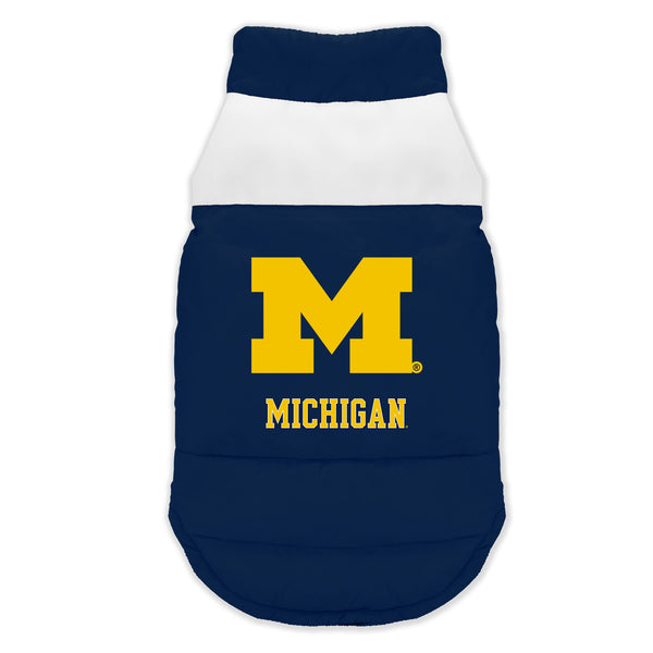 littlearth University of Michigan Pet Parka Puff Vest