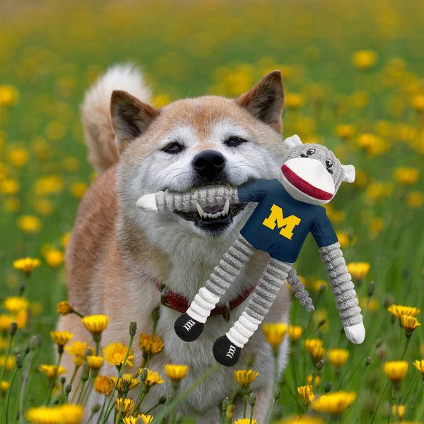 Littlearth University Of Michigan Team Sock Monkey Pet Toy
