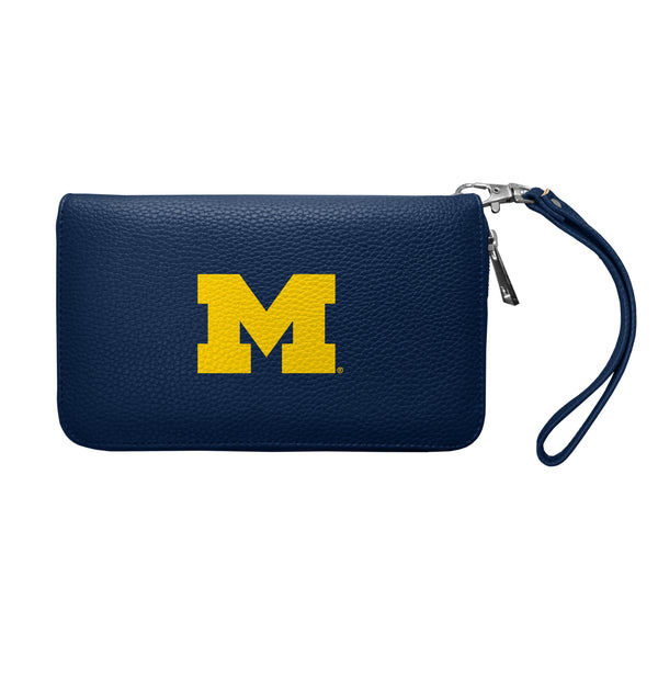 littlearth University of Michigan Zip Organizer Wallet Pebble