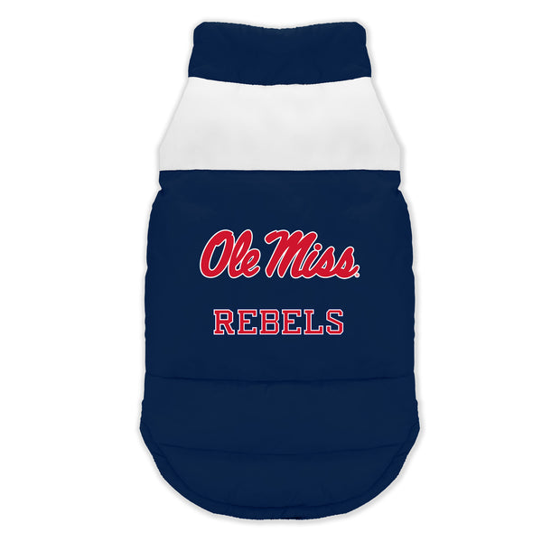littlearth University of Mississippi Pet Parka Puff Vest