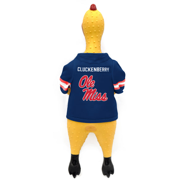 Littlearth University Of Mississippi Rubber Chicken Pet Toy