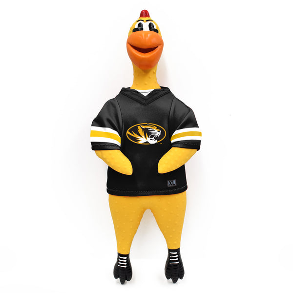 littlearth University of Missouri Rubber Chicken Pet Toy