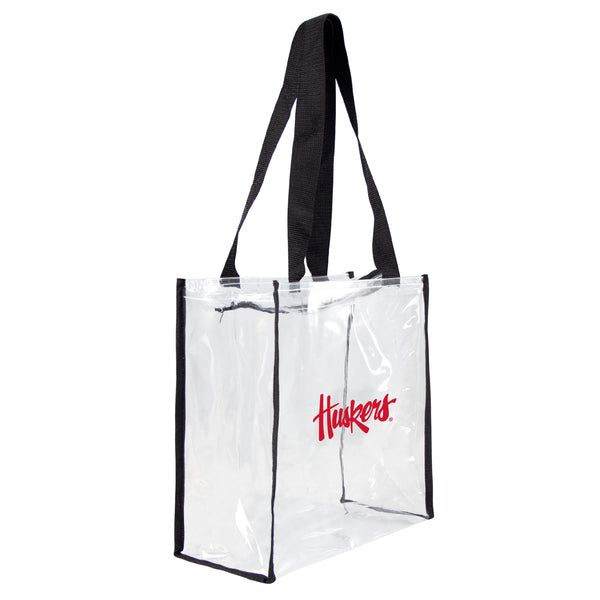 Littlearth University Of Nebraska Clear Square Stadium Tote