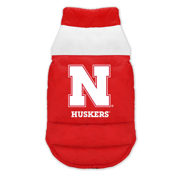 littlearth University of Nebraska Pet Parka Puff Vest