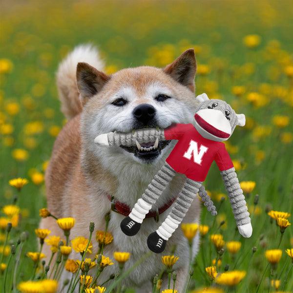 Littlearth University Of Nebraska Team Sock Monkey Pet Toy