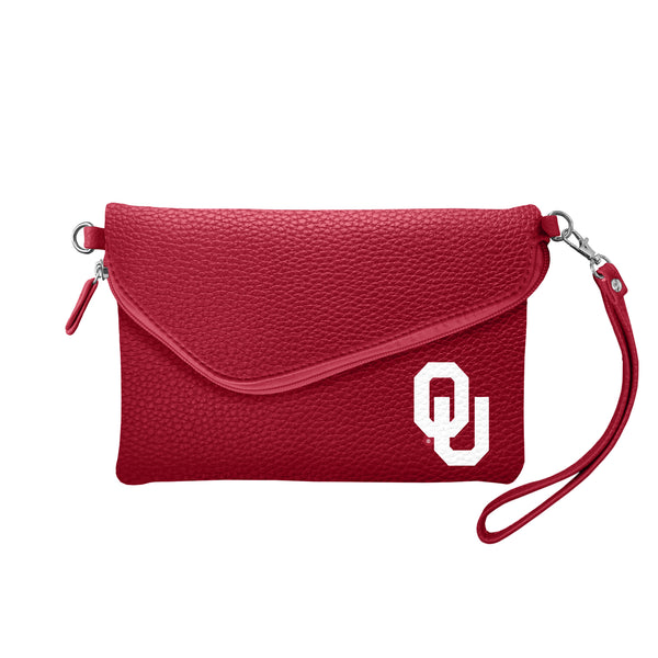 littlearth University of Oklahoma Fold Over Crossbody Pebble