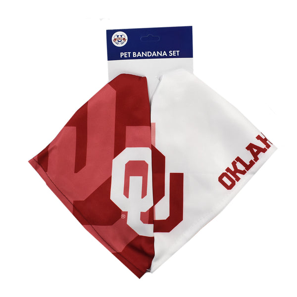 Littlearth University Of Oklahoma Home And Away Pet Bandana Set